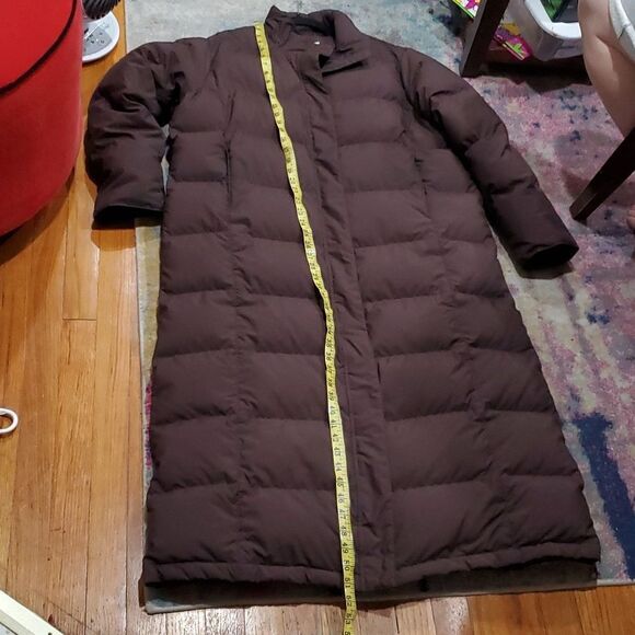 L.L. Bean Vintage Full Length Goose Down Filled Puffer Trench Coat in Brown XLP - Picture 9 of 16